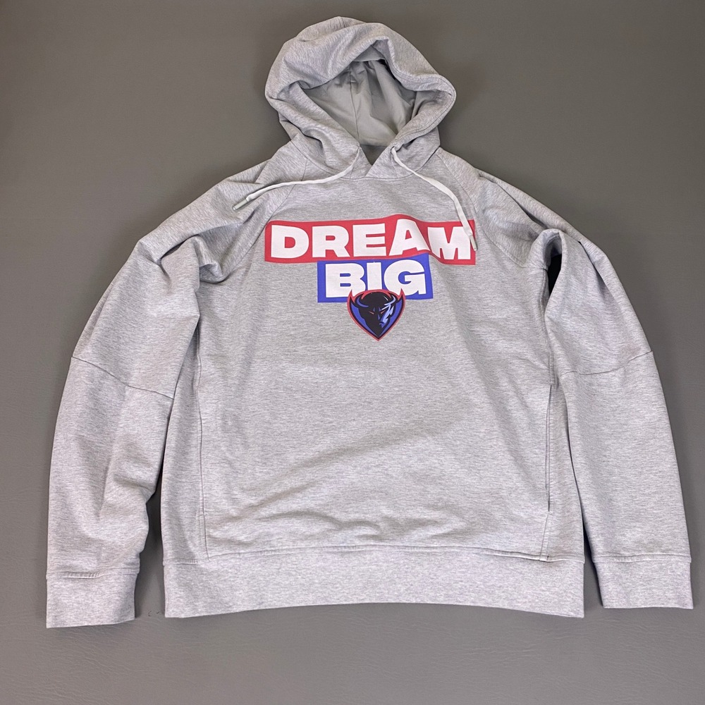 Depaul Blue Demons Lululemon Hoodie Mens Size M Grey Dream Big Graphic Heathered